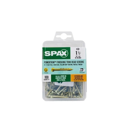 Spax SPAX PowerTrim No. 8 in. X 1-1/2 in. L Star Round Head Serrated Trim Screws 42318704004068